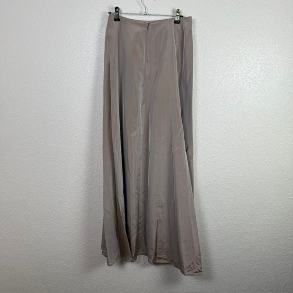 Vintage 90's Laundry by Shelli Segal Y2K Maxi Skirt Iridescent Taupe Size 2 - Picture 5 of 13